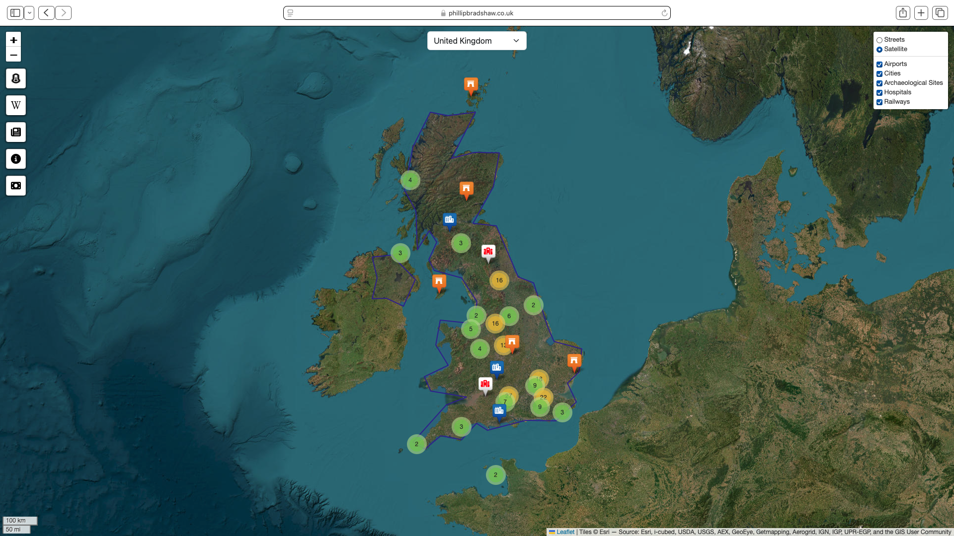 Gazetteer Satellite View